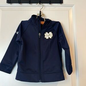 Under armor, navy blue Toddler Notre Dame Fighting Irish Jacket